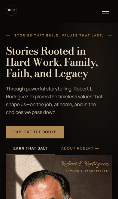 Mobile — responsive homepage composition